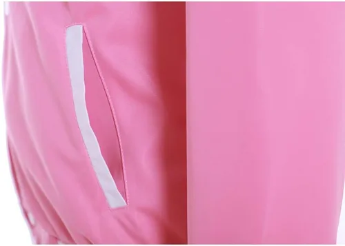 Vista 4 de Steven - Abrigo rosa con capucha para hombre, chaqueta de uniforme de béisbol, disfraz unisex