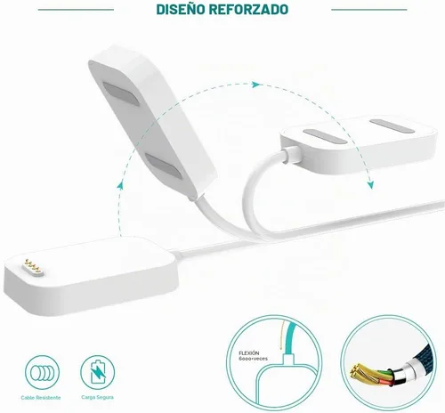 Vista 3 de TUSITA Base de carga compatible con Verizon Gizmo Watch 1, 2, 3, 1M, 2 unidades, accesorios para relojes inteligentes para niños
