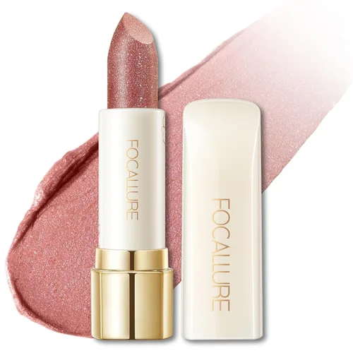 Vista 10 de FOCALLURE Lápiz labial brillante hidratante, acabado brillante perlado, bálsamo labial tintado hidratante con textura cremosa, mancha de labios