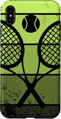 Vista 12 de Raqueta de jugador de tenis con cancha de pelota de tenis Vintage Retro Case para iPhone 17
