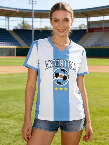 Vista 4 de Camiseta de fútbol 2026 para mujer, camisetas de México, camiseta de Brasil, camisetas gráficas divertidas de fútbol Y2K con cuello en V