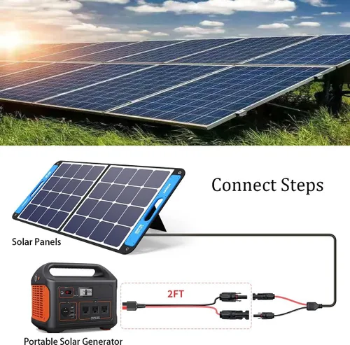 Vista 7 de Conector 10AWG (M-C-4) a (an-der-Son) Conector de cable de panel solar de alimentación hembra, conector solar a puerto de anuncios para Goal Zero