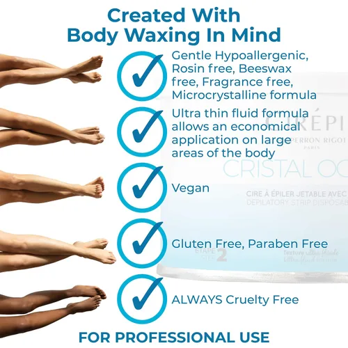 Vista 5 de Colección de bandas de cera Cirépil Hypoallergenic & rosin-free strip wax for sensitive skin - Unscented professional hair removal for legs, arms