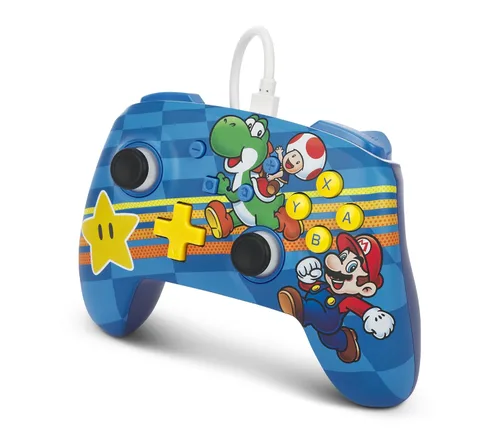 Vista 5 de PowerA Enhanced Nintendo Switch Controller Wired - Mushroom Kingdom Friends, Mario Switch Controller, Mappable Gaming Buttons, Officially licensed