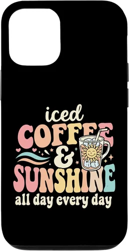 Vista 28 de Iced Coffee and Sunshine Funny Summer Case for iPhone 17