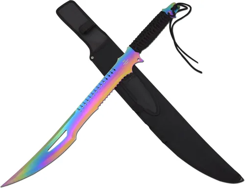 Vista 13 de Snake Eye Tactical - Espada de fantasía con funda de nailón, machete para exteriores y camping Verde