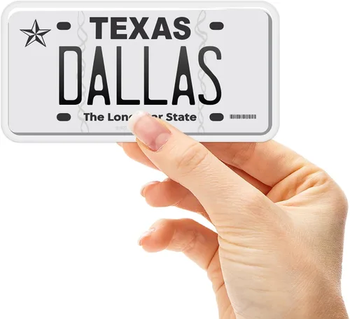 Vista 42 de Calcomanía para placa de matrícula de Texas, elige entre más de 50 ciudades de TX, calcomanía para parachoques de Texas para automóvil, calcomanías