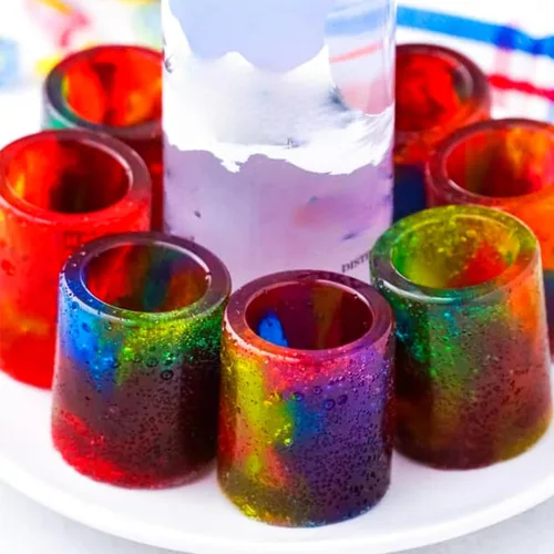 Vista 6 de Moldes de Silicona para Vasos de Chupito de 9 Cavidades Redondos, Juego de Horneado de Silicona para Chocolate, Dulces, Bandejas de Cubitos de Hielo