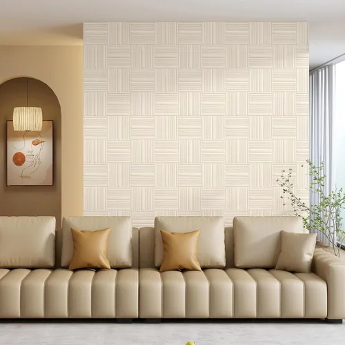 Vista 8 de Paneles de pared 3D de terciopelo para decoración de pared interior despegar y pegar, paneles de pared 3D con textura geométrica insonorizada