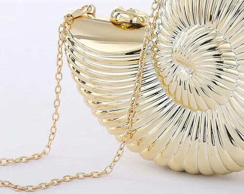 Vista 7 de QZUnique Conch - Bolso bandolera con correa de cadena para mujer, de acrílico