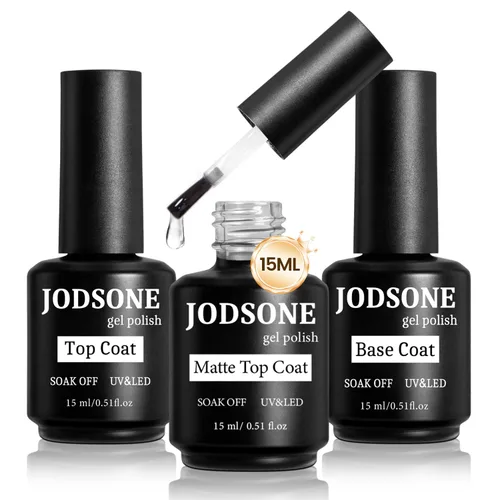 Vista 18 de JODSONE 15 ml de esmalte de uñas en gel, capa base, brillo, secado rápido, duradero, se elimina con remojo, transparente, sin necesidad de limpieza