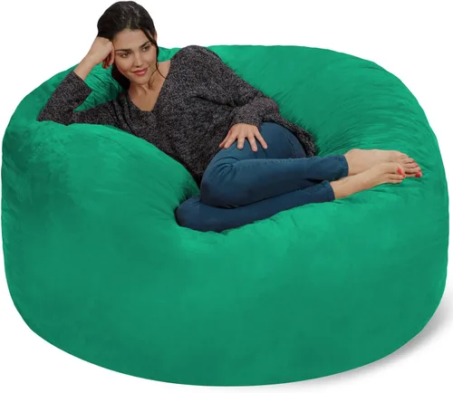 Vista 67 de Chill Sack Bean Bag Funda para silla, 3 pies, microgamuza - Oliva