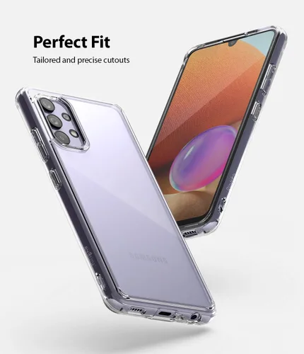Vista 3 de Ringke Fusion - Funda compatible con Samsung Galaxy A32 4G, parte trasera de policarbonato transparente, a prueba de golpes, suave, flexible, TPU