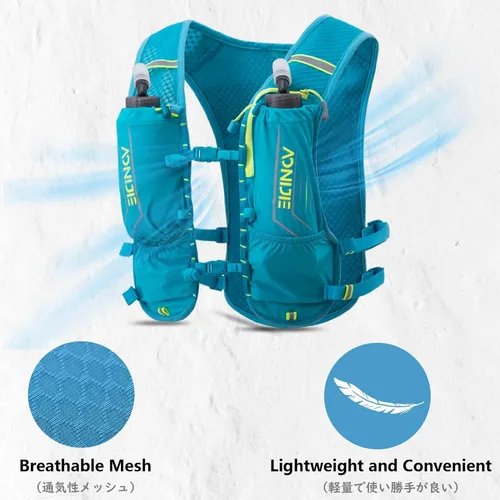Vista 3 de JEELAD Hydration Running Vest Backpack 5L for Men Women Jogging Hiking Marathon Racing Cycling Outdoor