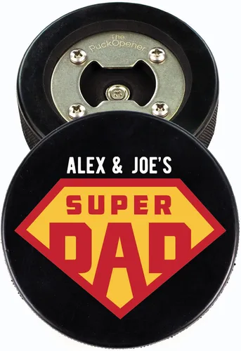Vista 9 de Abridor de botellas de hockey para el Día del Padre, regalo personalizado impreso para el mejor papá, tamaño oficial, diseño personalizado de Thanks
