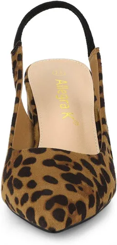 Vista 3 de Allegra K Zapatos de tacón de bloque con punta puntiaguda para mujer