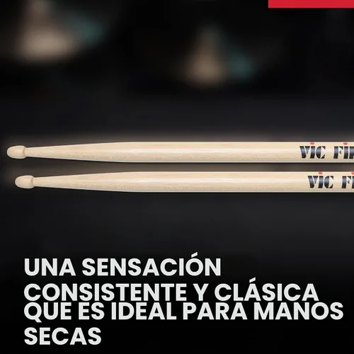 Vista 3 de Vic Firth Baquetas American Classic 5A DoubleGlaze - Doble capa de acabado lacado