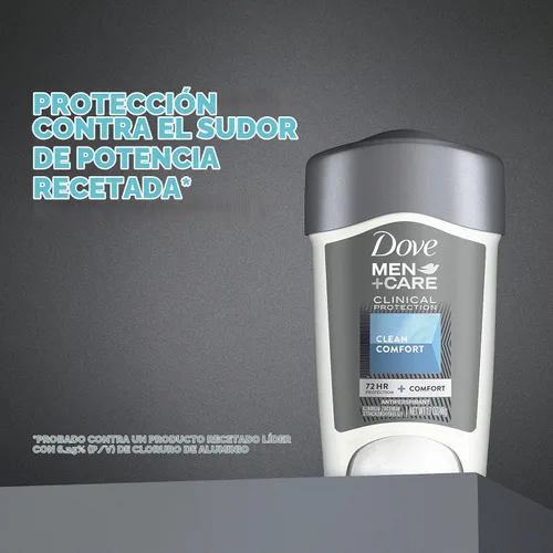 Vista 8 de Dove Men + Care Clinical Protection Desodorante antitranspirante Solid Clean Comfort 1.70 oz (paquete de 8)