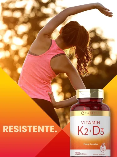 Vista 7 de Suplemento de vitamina K2 D3 de Carlyle 300 cápsulas blandas 200 mcg K2 MK7 y 10,000 UI D3 Sin GMO, sin gluten