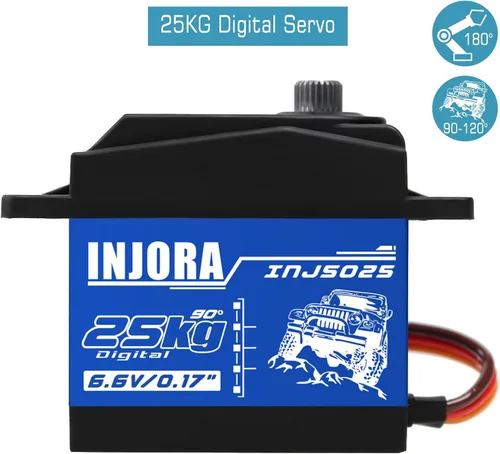 Vista 6 de INJORA RC Servo 55.1 lbs Servo Digital Servo Alto Torque RC Piezas para 1:10 RC Crawler VP VS4-10 SCX10 Pro SCX10 TRX4 D90
