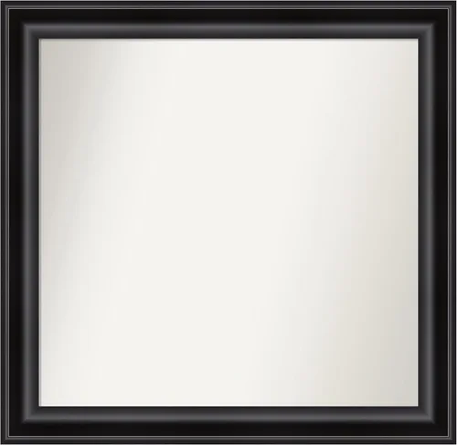 Vista 559 de Amanti Art Espejo personalizado, espejo de baño negro puente, espejo de pared o espejo de tocador de baño sobre el fregadero (26 x 26 pulgadas)