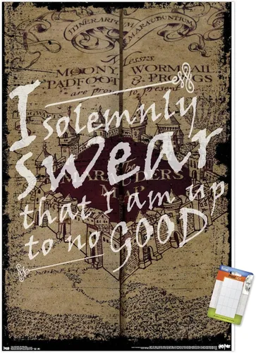 Vista 10 de Trends International Harry Potter - The Marauder's Map - I Solemnly Swear Wall Poster, 14.725" x 22.375", Premium Unframed Version Versión premium