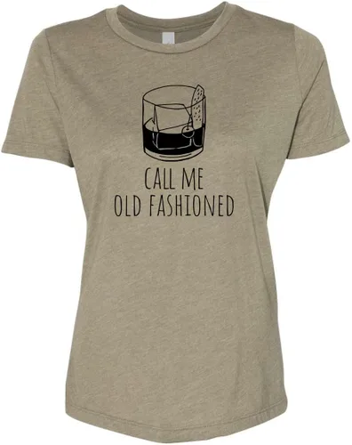 Vista 12 de Cute Women's Screen Printed Crew Neck Tee, Shirts With Sayings, Dusty Blue or Olive