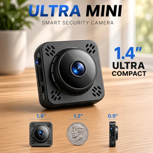 Vista 2 de Mini cámara oculta niñera cámara inalámbrica con nube GRATIS para seguridad