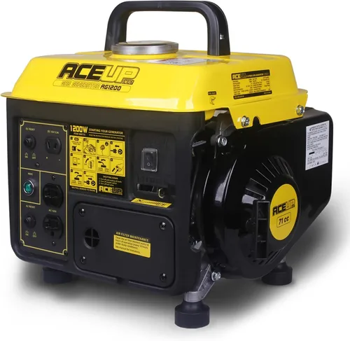 Vista 8 de Aceup Energy - Generador a gasolina de 1000 W, pequeño, portátil, para campamento, ultraligero, cumple con las normativas de la EPA y la CARB