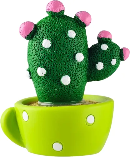 Vista 5 de Mini planta de macramé, accesorios de automóvil, bonita decoración, plantas artificiales de cactus de simulación para amantes de las plantas