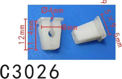 Vista 104 de Autobahn88 - Clip de remache tipo push-in para parachoques, compatible con Renault (OEM: 054000001R) (Paquete de 20)