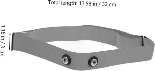 Vista 2 de KOMBIUDA Monitor de pecho correa elástica cómoda reemplazo suave tela deportes al aire libre fitness monitor