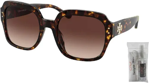 Vista 2 de Tory Burch TY7143U Square Sunglasses for Women BUNDLE with Designer iWear Complimentary Eyewear Care Kit