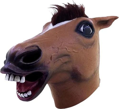 Vista 6 de Ghoulish - Máscara de caballo marrón talla única