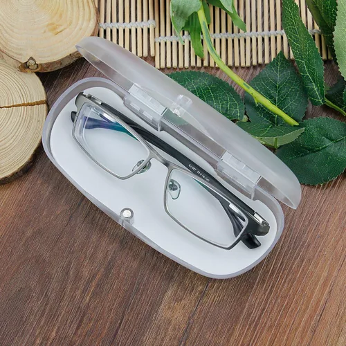 Vista 7 de EZESO - Estuche para gafas con cierre magnético, plástico translúcido