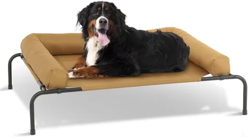 Vista 15 de Athena Collection Cama elevada para perros para exteriores con cojines extraíbles, cuna elevada de 48 pulgadas, lavable con marco de metal, patas