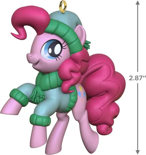 Vista 5 de Hallmark Keepsake Adorno navideño de plástico 2022, Hasbro My Little Pony Pinkie Pie