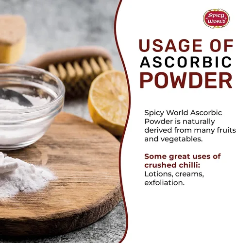 Vista 5 de Spicy World Bolsa a granel de ácido ascórbico de 1 libra, polvo puro de vitamina C, 100% puro, grado alimenticio, se puede utilizar para enlatar