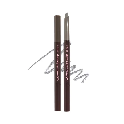 Vista 16 de ETUDE Drawing Eye Brow Pro (marrón oscuro) Lápiz de cejas para mujer, microblading, de larga duración, aspecto natural diario con textura suave