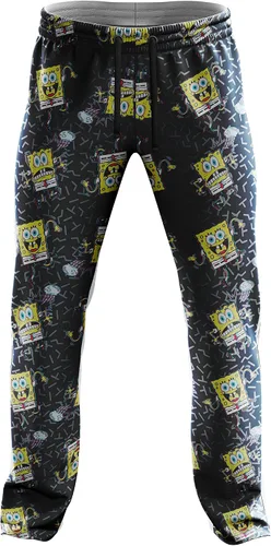Vista 4 de SpongeBob SquarePants mens 3-pc Lounge Set With T-shirt, Pant & Socks With Patrick, Sandy, Krabs & Squidward Sizes S-xl