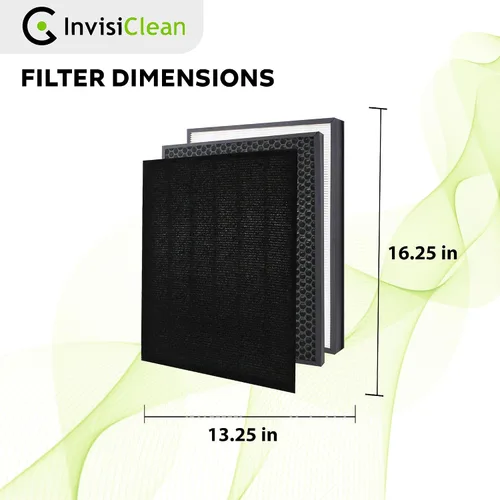 Vista 5 de InvisiClean Claro True HEPA/filtro de repuesto de carbón activado, filtro original para purificador de aire InvisiClean Claro IC-4524