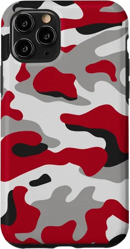 Vista 29 de red camo Print red and Black Camoflage Pattern Phone Case for iPhone 17