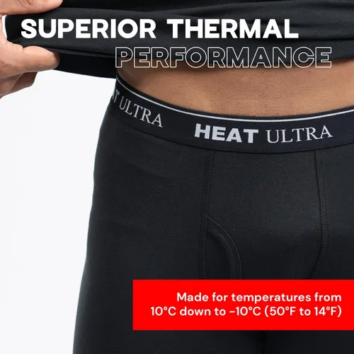 Vista 2 de HEAT ULTRA Parte inferior larga de John con logotipo térmico para hombre