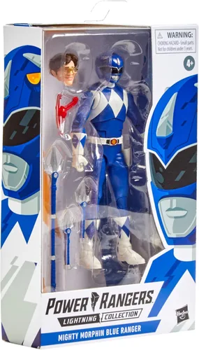 Vista 7 de Power Rangers Lightning Collection Mighty Morphin Blue Ranger - Figura de acción coleccionable de 6 pulgadas con accesorios