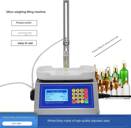 Vista 3 de CSY-M90Pesaje dispensador de líquido cuantitativo bomba peristáltica máquina de llenado micro de alta precisión1-50ML