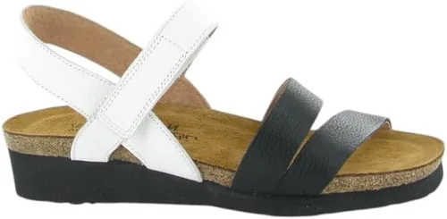 Vista 41 de Naot Kayla sandalia con taco de cuña para mujer Piel de lagarto beige