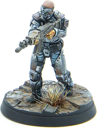 Vista 4 de Modiphius Entertainment Ltd Fallout Wasteland Warfare: Enclave-Assault Force - 6 Miniaturas, Figuras de Resina de Calidad de 32mm Sin Pintar