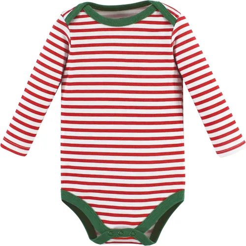 Vista 74 de Hudson Baby Body unisex de algodón de manga larga para bebé, leopardo rosa rojo