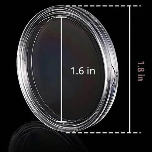 Vista 5 de Soporte para Monedas de Dólar de Plata de 40.6mm, Cápsulas para Monedas de Águilas Plateadas para Coleccionistas con Caja Organizadora