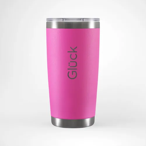 Vista 2 de GLUCK LUCKY - Vaso aislado de doble pared de 20 onzas, taza de viaje para oficina en casa, mantiene el café y las bebidas frías y calientes